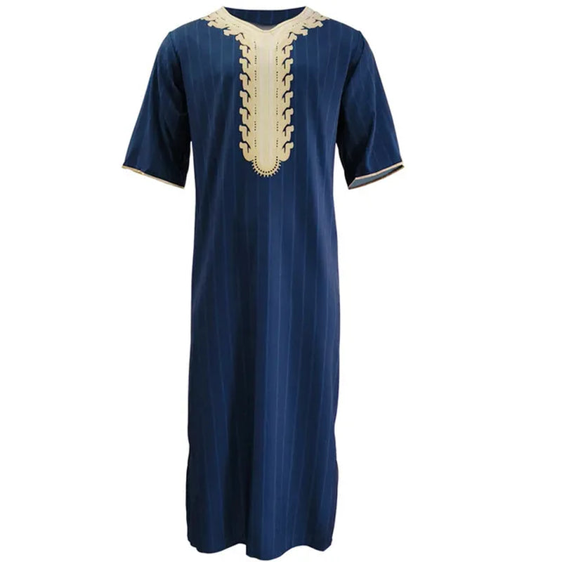 Muslim Men Jubba Thobe Islamic Clothing Ramadan Mens Abaya Dress Long Robe Saudi Wear Musulman Caftan Jubah Dubai Dress MY903